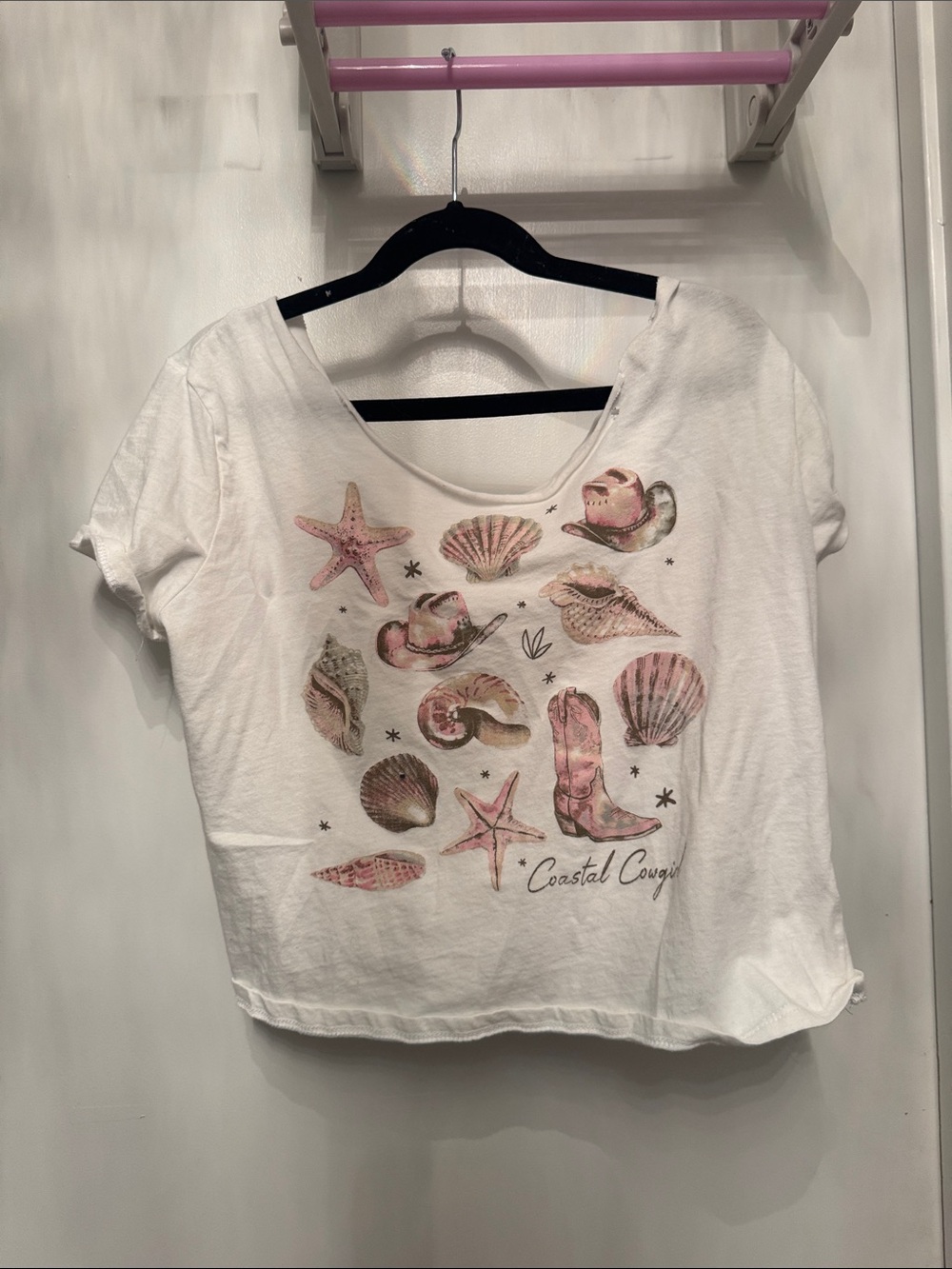 Coastal Shell Print White Women's Tee